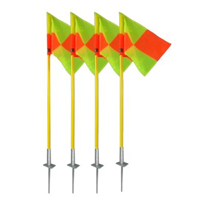 10 8 6 5 4 2 Pack Soccer Boundary Poles with Spikes and Flags, Dog Agility Course Training Sticks for Small Medium Size Dogs, Football Agility Pole for Turf Garden Backyard ( Color : 4 Pack , Size : 5