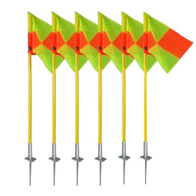 10 8 6 5 4 2 Pack Soccer Boundary Poles with Spikes and Flags, Dog Agility Course Training Sticks for Small Medium Size Dogs, Football Agility Pole for Turf Garden Backyard ( Color : 6 Pack , Size : 3