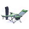 Portable Lounge Folding Beach Chair Camping Reclining Positions Chaise Pillow Green view 4