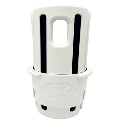Shot Collar Bat Weight 16 to 24 oz | Easy On/Easy Off (Twist or Tap Off) Baseball Bat Weight | Customize Colors to Match Equipment or Team (16, 20, 24 Ounces)  White w/Black Inserts