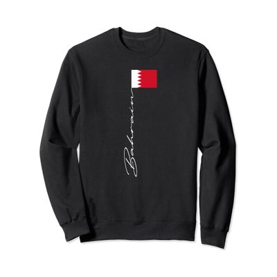 Bahrain Signature Flag Pole Patriotic Bahrain Flag Sweatshirt
