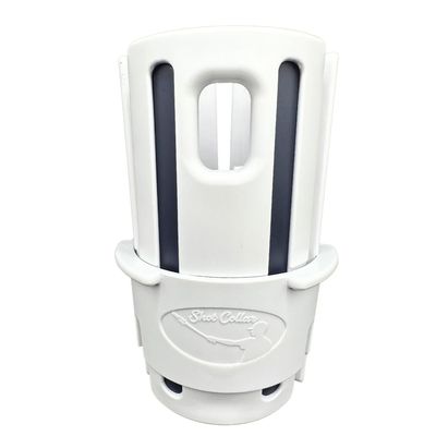 Shot Collar Bat Weight 16 to 24 oz | Easy On/Easy Off (Twist or Tap Off) Baseball Bat Weight | Customize Colors to Match Equipment or Team (16, 20, 24 Ounces)  White w/Navy Inserts