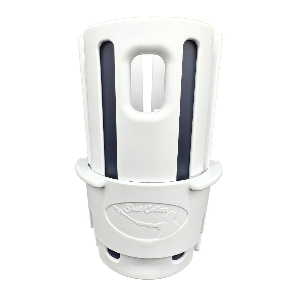 Shot Collar Bat Weight 16 to 24 oz | Easy On/Easy Off (Twist or Tap Off) Baseball Bat Weight | Customize Colors to Match Equipment or Team (16, 20, 24 Ounces)  White w/Navy Inserts
