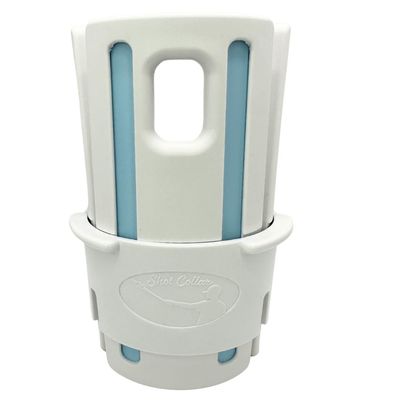 Shot Collar Bat Weight 16 to 24 oz | Easy On/Easy Off (Twist or Tap Off) Baseball Bat Weight | Customize Colors to Match Equipment or Team (16, 20, 24 Ounces)  White w/Sky Inserts