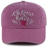Chemo Hair Don't Care Hat for Women, Funny Adjustable Embroidered Cotton Pink Ribbon Breast Cancer Awareness Caps (Chemo Hair Don't Care Red) view 1