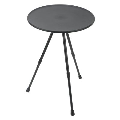 AYNEFY Folding Camping Round Table, Liftable Aluminum Alloy Portable Picnic Camping Table Triangle Bracket Design Convenient for Home for RV Equipment Supplies (Matte Black)