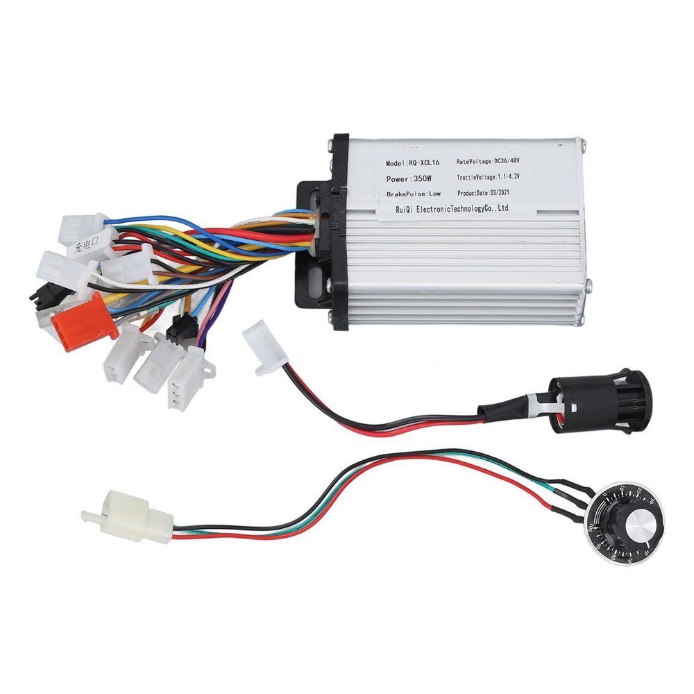 Airshi Brushless Motor Controller, 350W Brushless Controller Aluminum Alloy for Electric Bike Modification