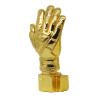 LNGODEHO Golden Football Goalkeeper Gloves Trophy Resin CraftsGold Plated 3D Statue Soccer AwardSchool Match Reward Sports League Souvenirs (Gold Base) view 3