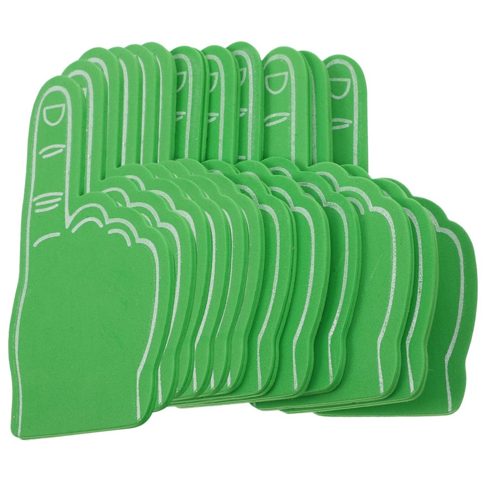 WHAMVOX 12Pcs Foam Fingers Cheerleading Party Props for Sports Teams Football Games and Events Fun Party Noisemakers and Cheerleading Supplies