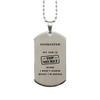 Zookeeper Gift. Colleague Gifts. Zookeeper, My job is top secret Silver Dog Tag, Thank you gifts For Boss, Friends, Coworker. Employee Gift view 1