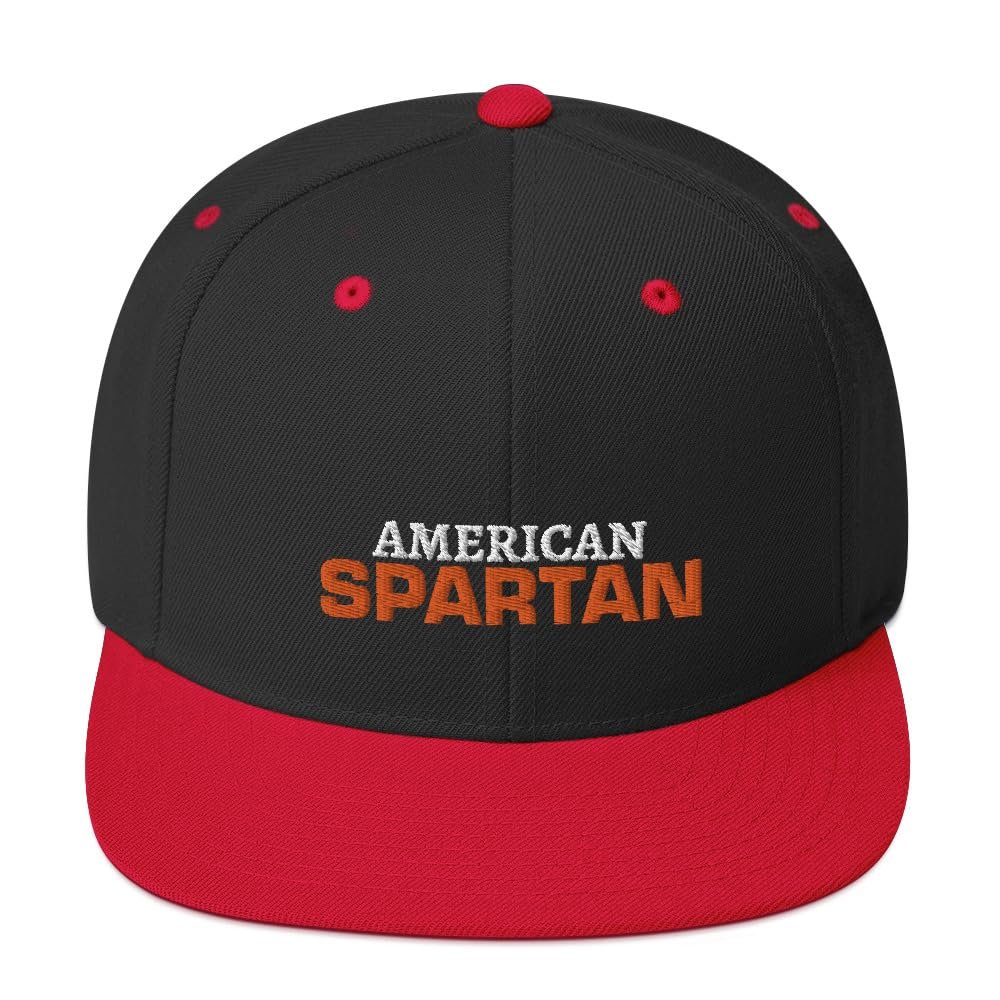 American Spartan Snapback Hat Black/Red