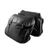 INOOMP Water Storage Canvas Saddle Bag Capacity Flap Pouch for Cycling Hiking and Outdoor Sports Lightweight Wear-resistant Design Suitable for Various Bike Types Black view 3