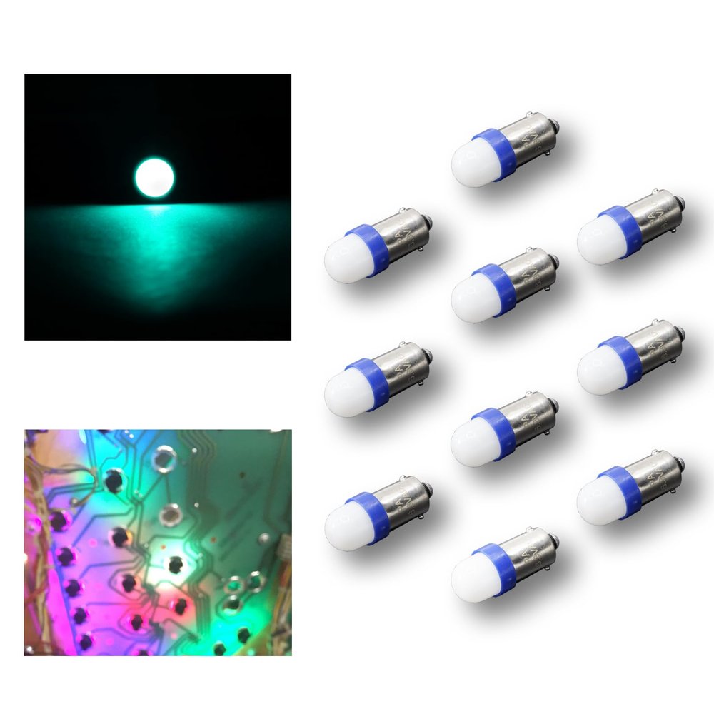 PA LED 10PCS #44#47#1893#756#1847 T11 ba9s 2 SMD 2835 LED 6.3V DC Bayonet Pinball Machine Light Bulb Cyan