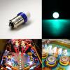 PA LED 10PCS #44#47#1893#756#1847 T11 ba9s 2 SMD 2835 LED 6.3V DC Bayonet Pinball Machine Light Bulb Cyan view 3
