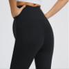 JOYSPELS Maternity Flare Leggings Over The Belly with Pockets Soft, Comfortable Pregnancy Yoga & Daily & Work Pants Black view 4