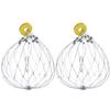 Hemoton 2pcs Reusable Crab Cage Steel Wire Mesh Convenient Crab for Sea Fishing Lightweight Design for Catching and Shrimp Includes Bait Pin and Counterweight Drop view 1
