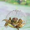 Hemoton 2pcs Reusable Crab Cage Steel Wire Mesh Convenient Crab for Sea Fishing Lightweight Design for Catching and Shrimp Includes Bait Pin and Counterweight Drop view 2