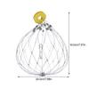 Hemoton 2pcs Reusable Crab Cage Steel Wire Mesh Convenient Crab for Sea Fishing Lightweight Design for Catching and Shrimp Includes Bait Pin and Counterweight Drop view 4