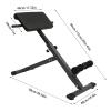 Fitness Roman chair,Foldable Hyperextension Bench,Leg Back Muscle Waist Extension Workout,5 Levels Adjustable Roman Chair,330 lbs Weight Capacity (Style 1) view 2