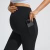 JOYSPELS Maternity Flare Leggings Over The Belly with Pockets  Soft, Comfortable Pregnancy Yoga & Daily & Work Pants Black view 4