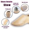 Asyusyu Dance Jazz Shoes,Round Toe Soft Leather Dance Slippers for Women/Men,Brown,5.5. view 2