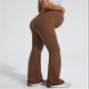 JOYSPELS Maternity Flare Leggings Over The Belly with Pockets  Soft, Comfortable Pregnancy Yoga & Daily & Work Pants view 2