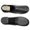 Asyusyu Dance Jazz Shoes,Round Toe Soft Leather Dance Slippers for Women/Men,Black,4. view 3