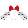 IBTOM CASTLE Baby Girl Halloween Animal Costume Spotted Dog Series Plush Ruffle Dress with Headband Cosplay Fany Dress up Outfit White-Dog 3-6 Months view 4