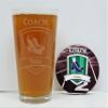 Track Glass and Coaster Set, Track Coach/Assistant Coach or Player Personalized Glass and Coaster Set (11 oz Rock's Glass, Assistant Coach) view 1