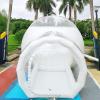 Inflatable Bubble House Camping Tent, Kids Party Balloon Tent 6.5+9.8FT Commercial Grade Outdoor Translucent Bubble House with Air Blower for DIY Family Backyard Camping Stargazing view 3