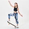 lontakids Girls Hip Hop Clothes 2 Piece Outfits Crop Tops Camouflage Jogger Pants Set Jazz Street Dancewear (12-14,blue) view 3