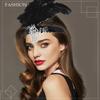 Coridy 1920s Great Gatsby Accessories Set for Women Flapper Headpiece Headband Fashion Roaring 20's Theme Set with Headband Headpiece Long White Gloves for Party view 2