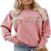 ESIKAH Fourth Grade Teacher Sweatshirt Women 4th Grade Shirts Cute Colorful Leopard Heart Graphic Crewneck Pullover Tops view 1