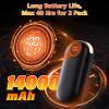 Hand Warmers Rechargeable, Dual-Sided Heating with LED Display, Flashlight, 4 Heating Levels Electric Pocket Heater for Raynauds, Golf, Camping, Hunting, Gifts for Christmas Men Women view 2