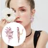 Met-edianger Purple Statement Earrings Rhinestone Clip on Earrings Crystal Non Pierced Drop Dangle Earrings for Women view 3