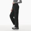 Midelxp Women's Joggers With Pockets - High Waisted Straight Leg Harem Pants, Relaxed Fit Lightweight Fleece Lined Pants, Plus Size view 2