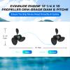 VQPROPs OEM Boat Propeller 12 1/4x15 Aluminum Prop Fit BRP Johnson Evinrude OMC Stern Drive 40-75 HP Outboard Motor 13 Spline Tooth Parts No.778774 RH view 3