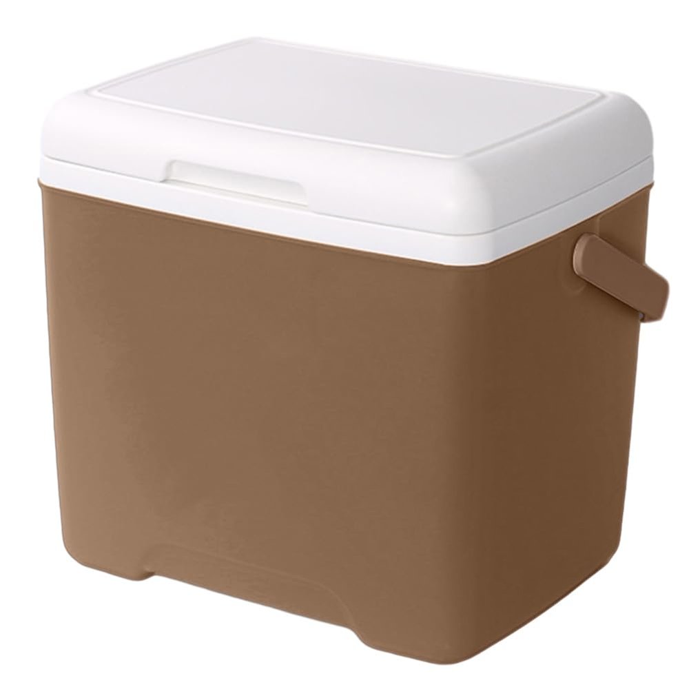Camping Cooler Insulated Portable Cooler Ice Retention Hard Cooler with Heavy Duty Handle for Lunch Beach Drink Beverage Travel Camping Picnic Car Trips (Coffee No thermometer-13qt)