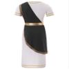 easyforever Men's Ancient Greek Costume Robe Short Sleeve Retro Gold Decoration Toga Dress Up Black X-Large view 4