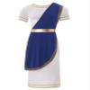 easyforever Men's Ancient Greek Costume Robe Short Sleeve Retro Gold Decoration Toga Dress Up Blue X-Large view 3