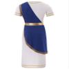 easyforever Men's Ancient Greek Costume Robe Short Sleeve Retro Gold Decoration Toga Dress Up Blue X-Large view 4