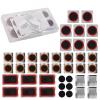 BOXOB Bike Tire Repair Kit, 30pcs Tire Patches Bicycle Tire Puncture Repair Kit with 6pc Glueless Puncture Patches & Metal Rasps Bike for Road Mountain Bike Tyre Motorcycle Tire Repair (Without Glue) view 1