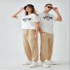 1pc Letter Graphic Round Neck Tee (Color : White, Size : X-Large) view 4