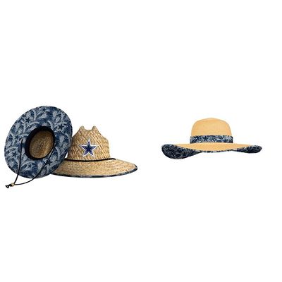 FOCO Mens NFL Team Logo Floral Sun Straw Hat, Team Logo, One Size US & Dallas Cowboys NFL Womens Floral Straw Hat