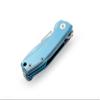 LionSTEEL NANO Titanium Frame Lock Folding Pocket Knife, Magnacut Steel Blade, Solid Handle Construction, Drop Point, Made in Italy (Blue Titanium) view 3