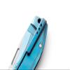 LionSTEEL NANO Titanium Frame Lock Folding Pocket Knife, Magnacut Steel Blade, Solid Handle Construction, Drop Point, Made in Italy (Blue Titanium) view 4