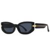 XLUMIO Small Rectangle Sunglasses Men Women Sun Glasses Travel Shades Vintage Retro UV400,black,one size view 1