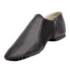 Asyuyu Jazz Shoes for Girls Slip-On PU (Toddler/Little Kid/Big Kid) - Size 2 to 11 for Dance Class & Stage - Black/Tan Split Sole Flexible-Toddler-7.5,Black view 1