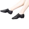 Asyuyu Jazz Shoes for Girls Slip-On PU (Toddler/Little Kid/Big Kid) - Size 2 to 11 for Dance Class & Stage - Black/Tan Split Sole Flexible-Toddler-7.5,Black view 2