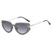 XLUMIO Rimless Cat Eye Sunglasses Women One-Piece Transparent Gradient Frame Sun Glasses Eyeglasses Shades UV400,black,one size view 1